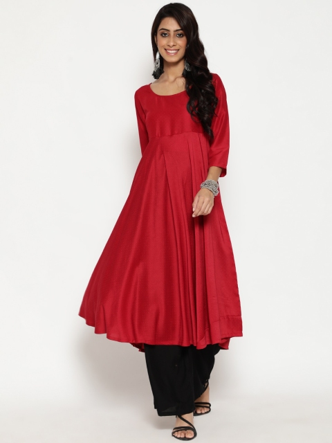 

Luni Women Maroon Anarkali Kurta