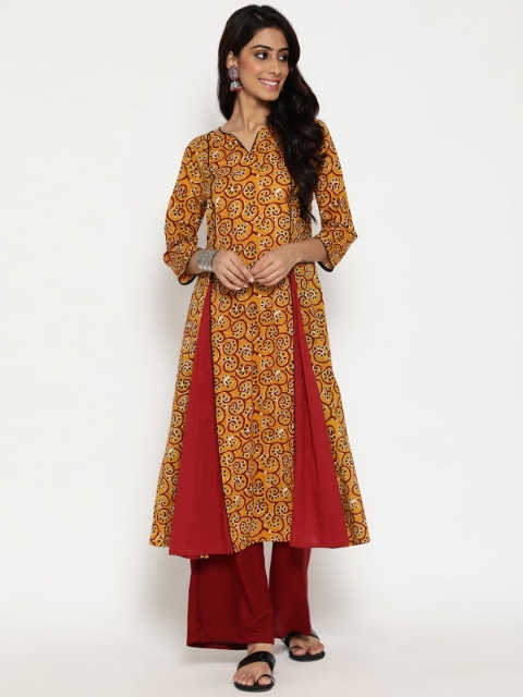 

Luni Women Yellow Ethnic Motifs Printed Kurta