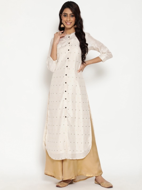 

Luni Women Off-White Geometric Printed Kurta