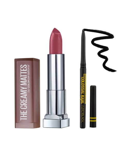 

Maybelline Set of Kajal & Lipstick, Black