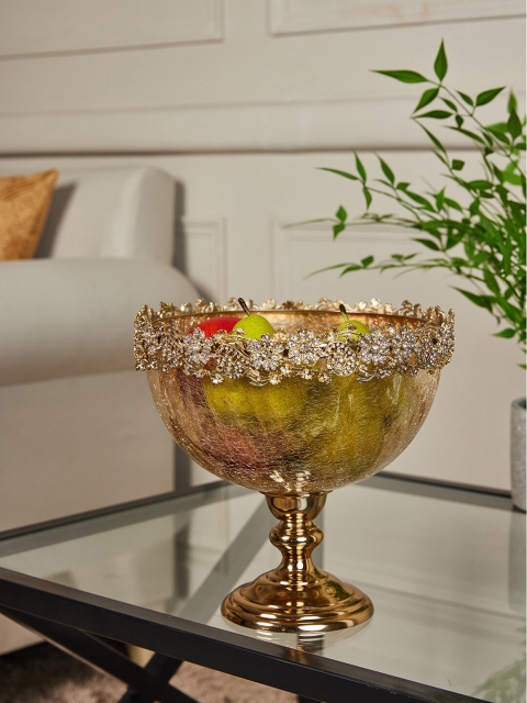 

Pure Home and Living Gold-Toned Decorative Glass Bowl