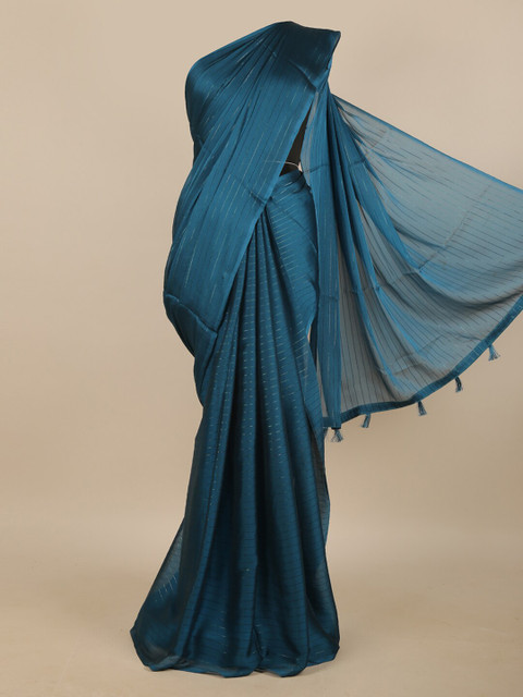 

Pothys Blue Striped Saree