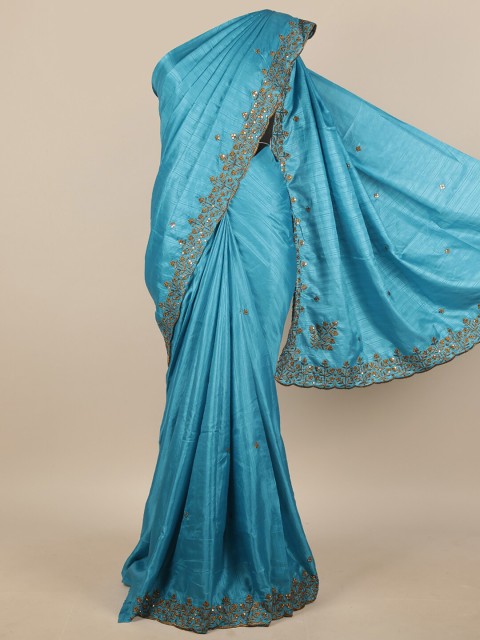 

Pothys Blue & Blue Zari Art Silk Saree