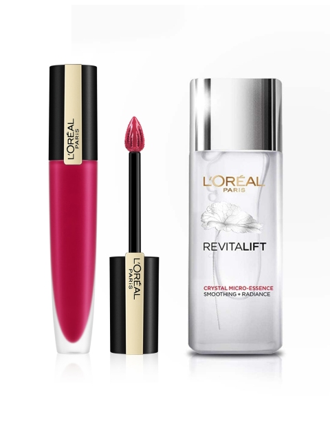 

L'Oreal Paris Set of Face Serum & Lipstick, White