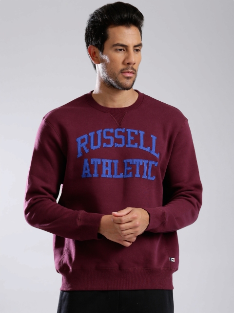 

Russell Athletic Burgundy Brand Applique Sweatshirt