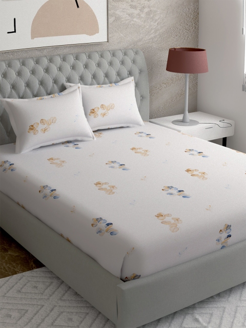 

EverHOME Multi Floral Printed 300 TC 1 King Bedsheet with 2 Pillow Covers