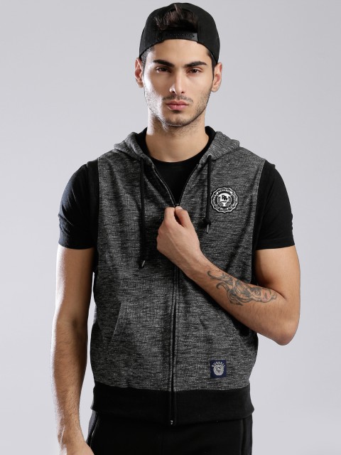 

Russell Athletic Charcoal Grey Sleeveless Hooded Sweatshirt