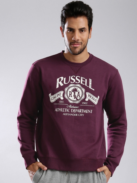 

Russell Athletic Burgundy Printed Sweatshirt