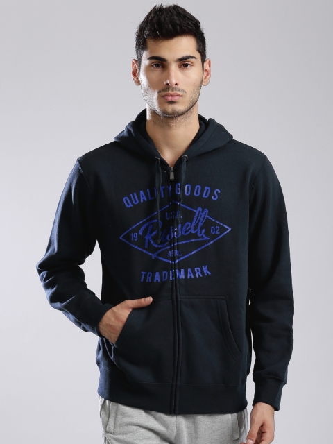 

Russell Athletic Navy Printed Hooded Sweatshirt, Navy blue