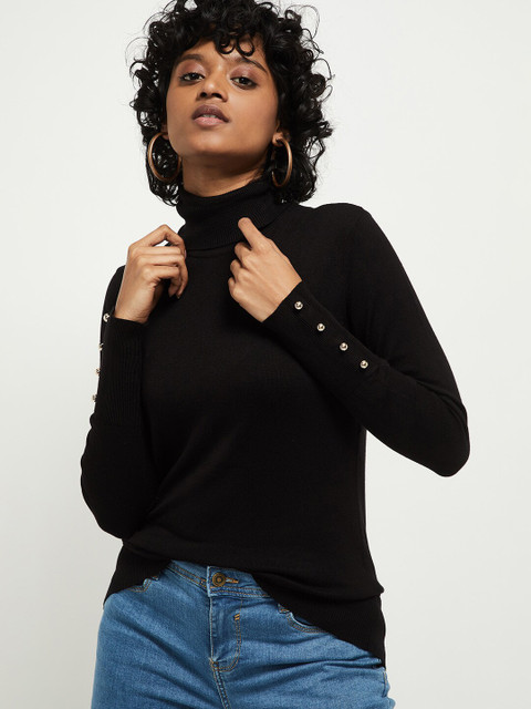 

max Women Black Pullover