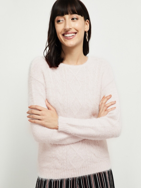 

max Women Cream-Coloured Pullover