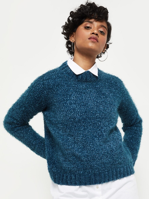 

max Women Teal Pullover