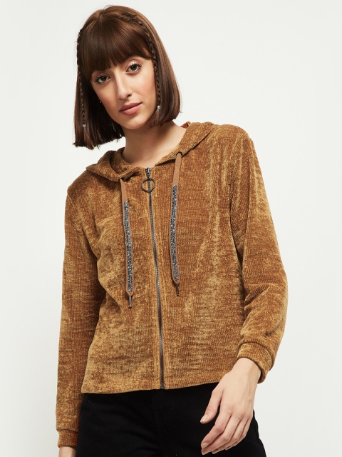 

max Women Brown Solid Cardigan