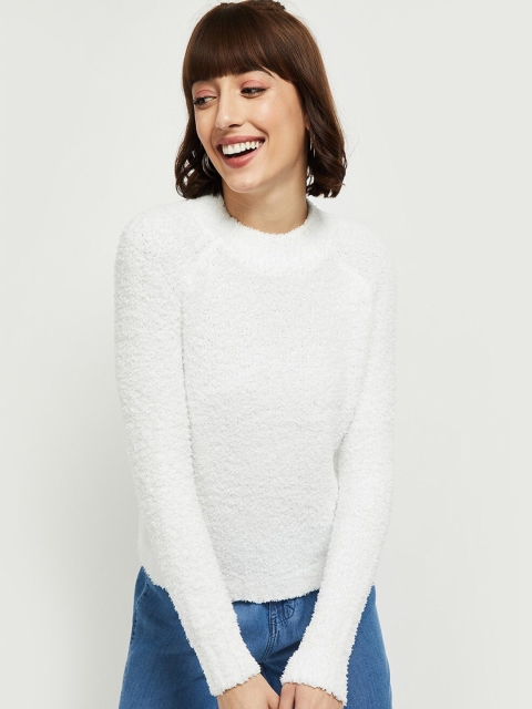

max Women Cream-Coloured Pullover