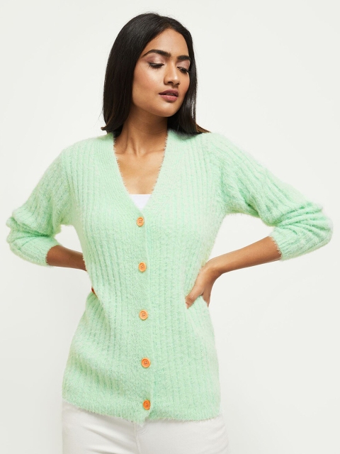 

max Women Green Cardigan