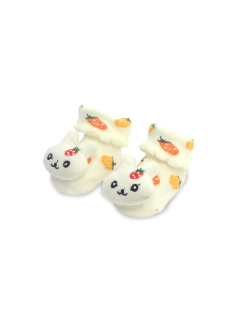 

Spiky Infants White & Yellow Bunny Detail Booties