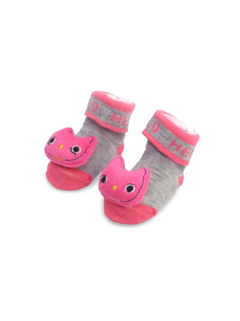 

Spiky Kids Pink Cotton Booties