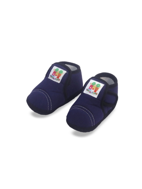 

Spiky Infants Navy Blue Solid Booties