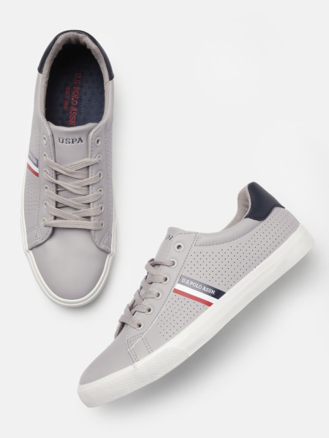 

U S Polo Assn Men Grey PU Sneakers