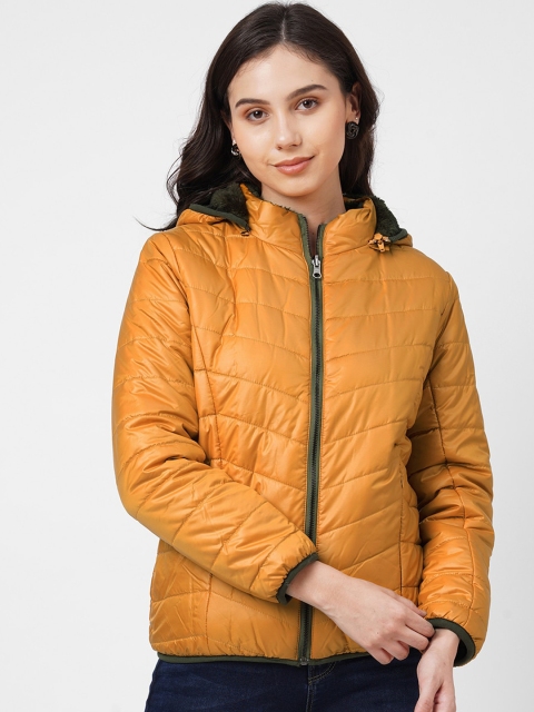 

Kraus Jeans Women Maroon Checked Puffer Jacket