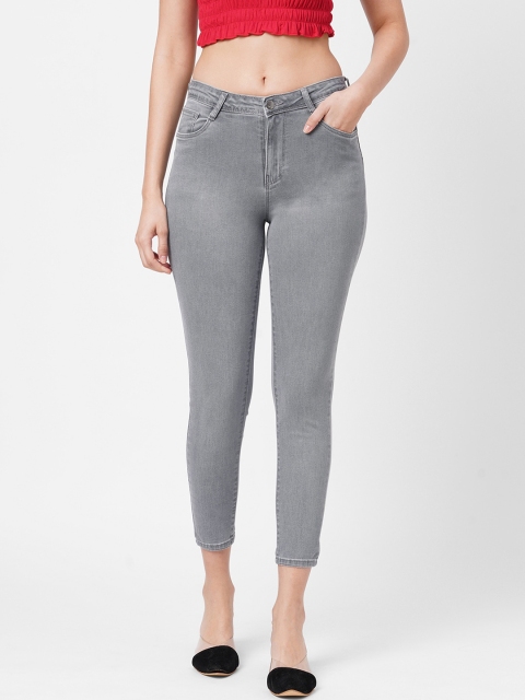 

Kraus Jeans Women Grey Super Skinny Fit High-Rise Stretchable Jeans