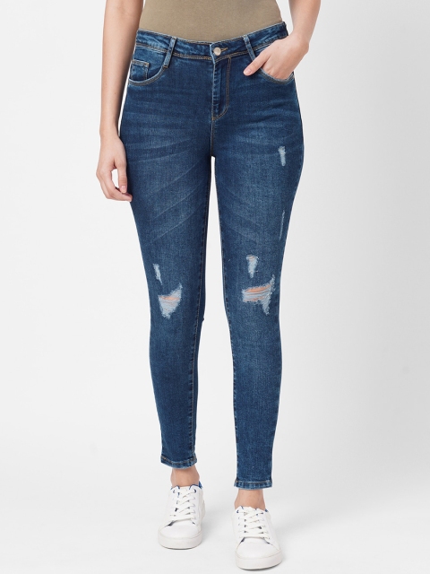 

Kraus Jeans Women Blue Super Skinny Fit Mildly Distressed Light Fade Jeans
