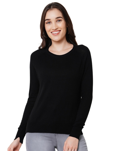 

Kraus Jeans Black Solid Regular Top