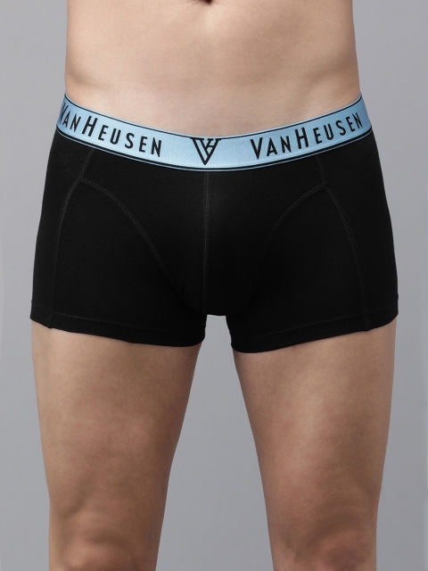 

Van Heusen Men Black Solid Trunks - 8905147202411