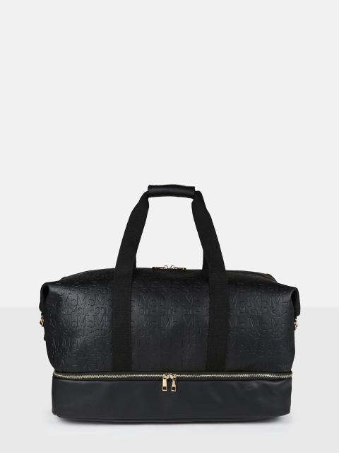 

Missguided Black Typography Textured Duffel Bag - 23.46 L