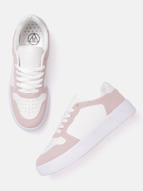 

Missguided Women Off White & Pink Colourblocked Sneakers