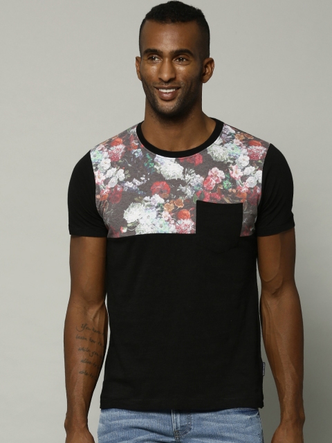 

French Connection Men Black Printed T-Shirt