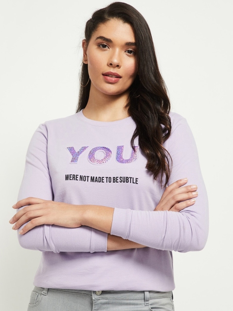 

max Women Purple Sweatshirt