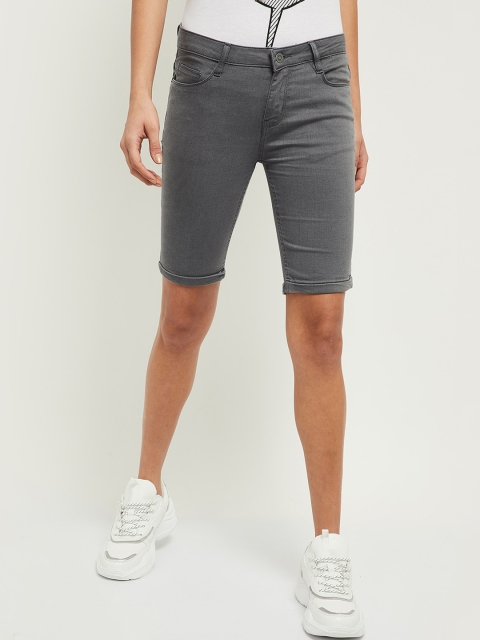 

Max Women Grey Regular Shorts
