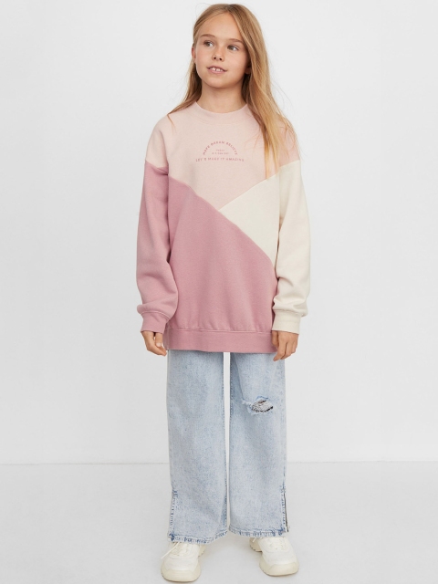 

H&M Girls Pink Printed Sweatshirt