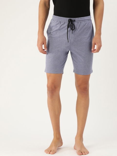 

ETC Men Blue Solid Lounge Shorts