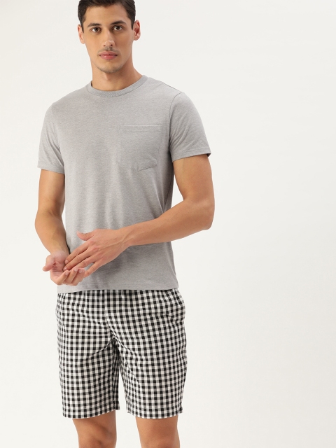 

ETC Men Grey Melange & Black Night suit