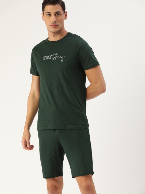 

ETC Men Green Printed Night suit