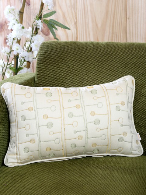 

MASPAR White Single Embroidered 12" X 16" Rectangle Cushion Cover