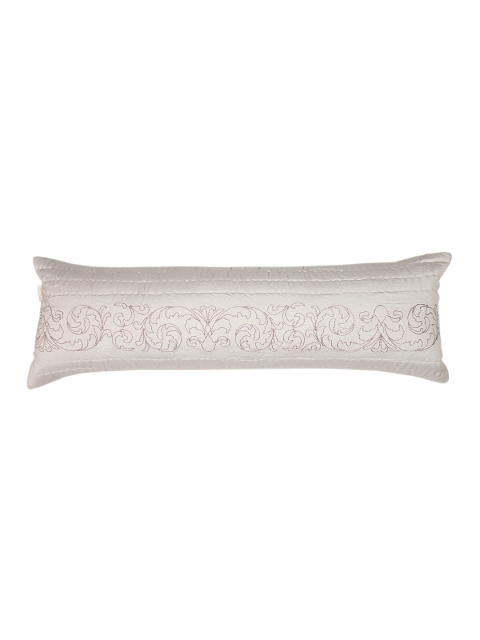

MASPAR Grey Single Embroidered 8" x 24" Rectangular Cushion Cover