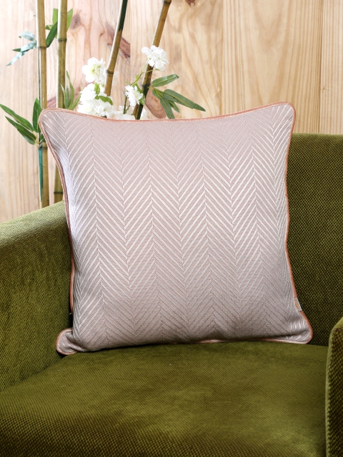 

MASPAR Grey & Pink Single Patterned 18" X 18" Square Cushion Cover