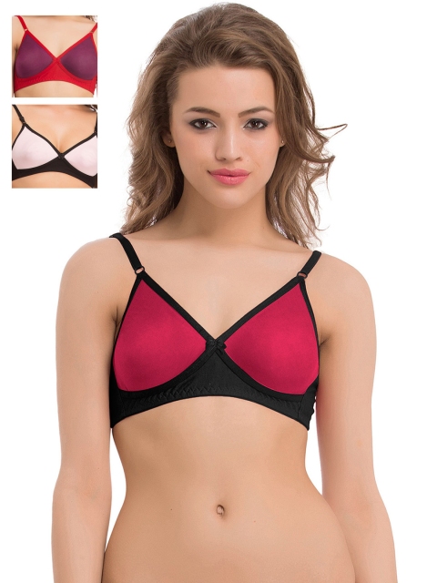 

Clovia Pack Of 3 Bra, Pink