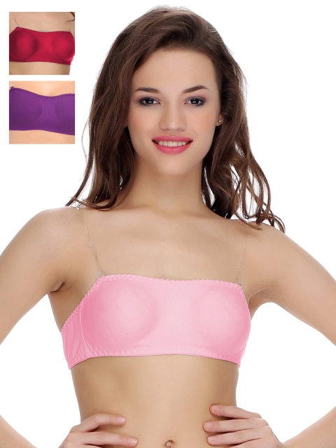 

Clovia Pack Of 3 Bra, Pink