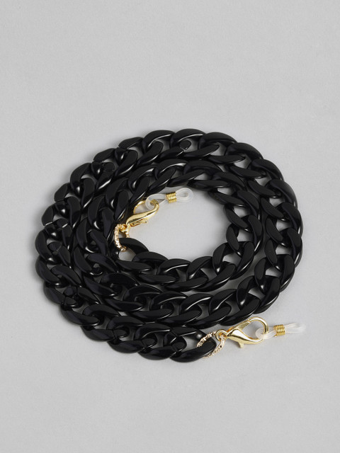 

Elaa Girls Black Hooped Mask Chain