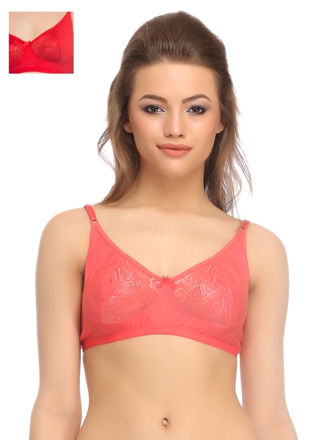 

Clovia Pack Of 2 Bra, Coral