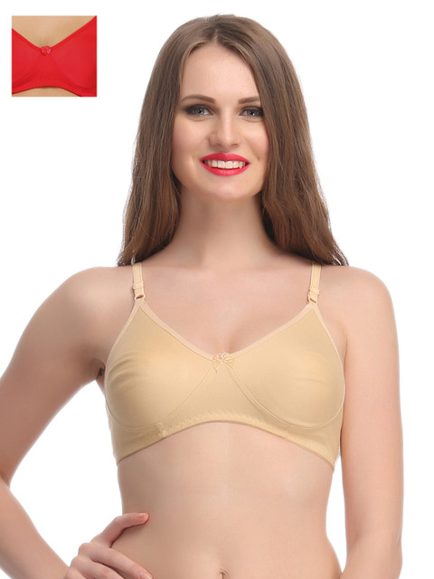 

Clovia Pack Of 2 Bra, Red