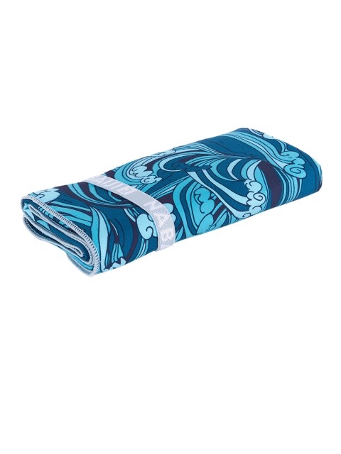 

Nabaiji By Decathlon All Wave Print Microfiber Compact Towel, Turquoise blue