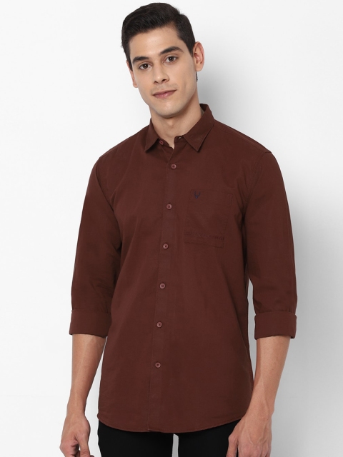 

Allen Solly Sport Men Brown Opaque Casual Shirt