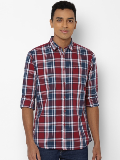 

Allen Solly Sport Men Maroon Tartan Checks Casual Shirt