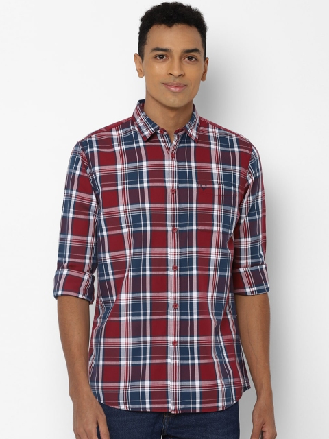 

Allen Solly Sport Men Maroon Opaque Checked Casual Shirt