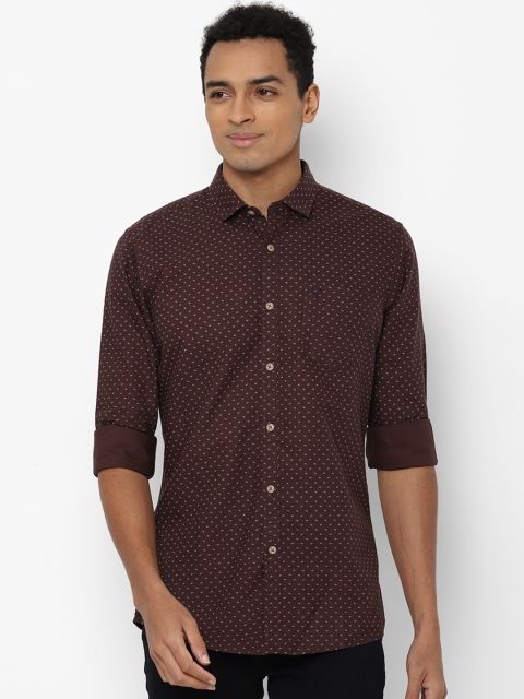 

Allen Solly Sport Men Brown & White Micro Ditsy Printed Casual Shirt
